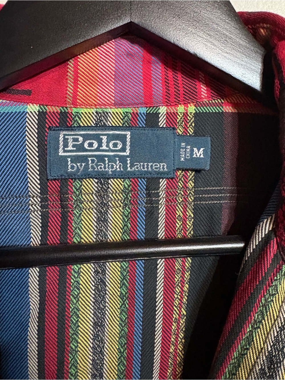 Polo by Ralph Lauren Red Multicolor Striped Plaid Button-Down Shirt